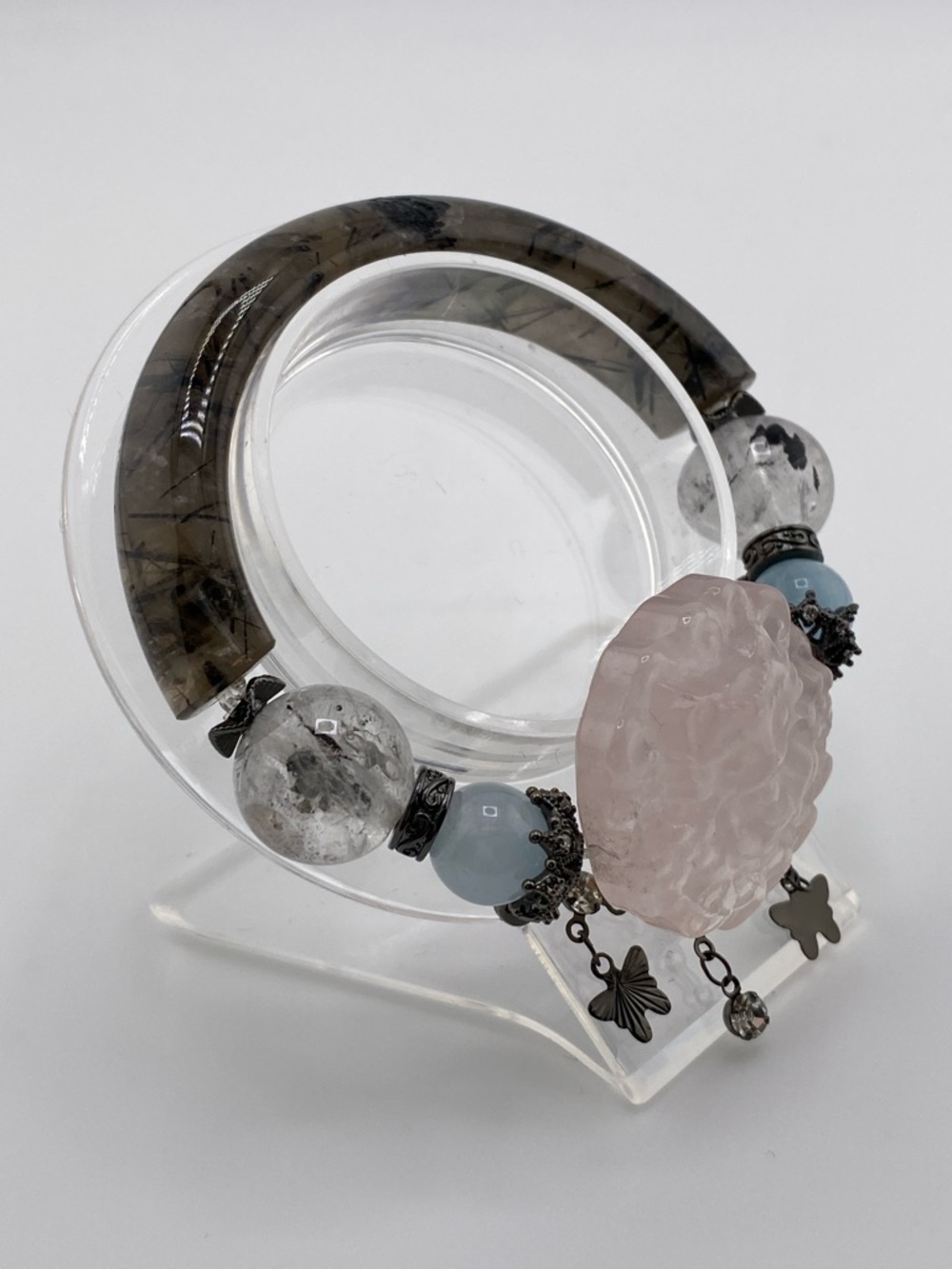 ✨ Natural Black Tourmaline Half-Bangle – Ultimate Protection & Grounding ✨